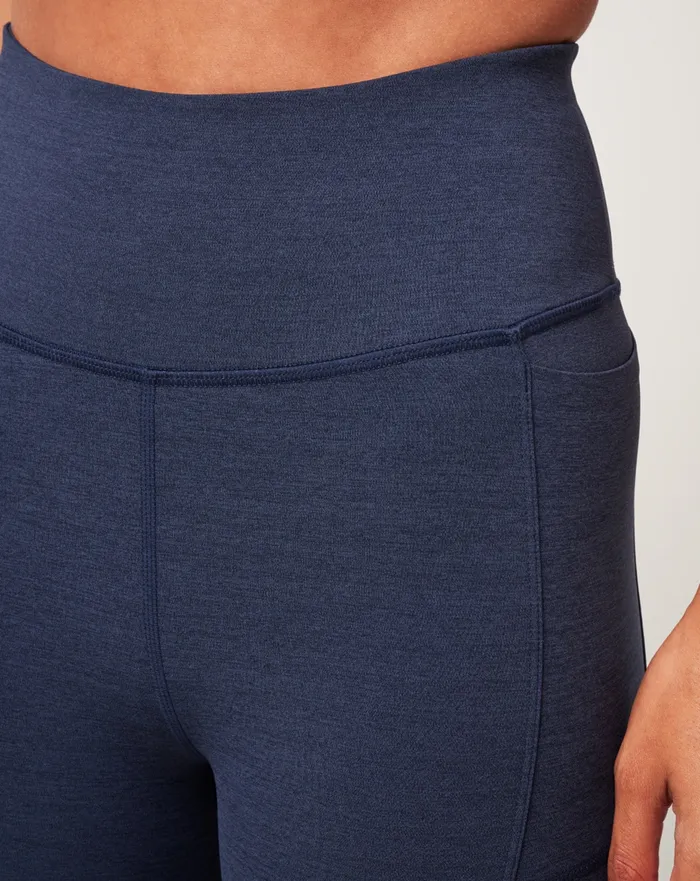 Women Pants TravisMathew MOVEKNIT BONDED LEGGING Heather Navy Blazer