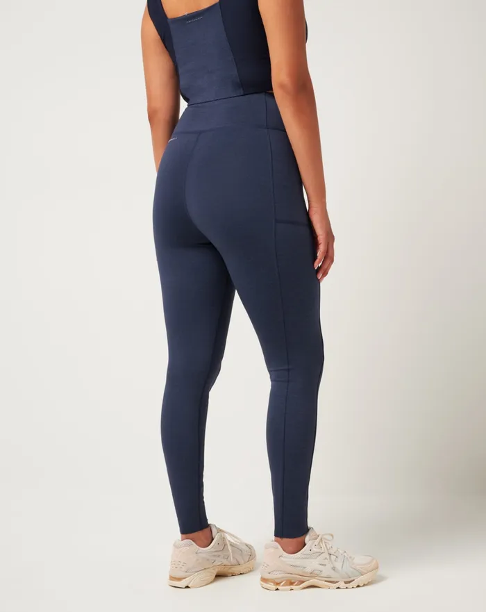 Women Pants TravisMathew MOVEKNIT BONDED LEGGING Heather Navy Blazer