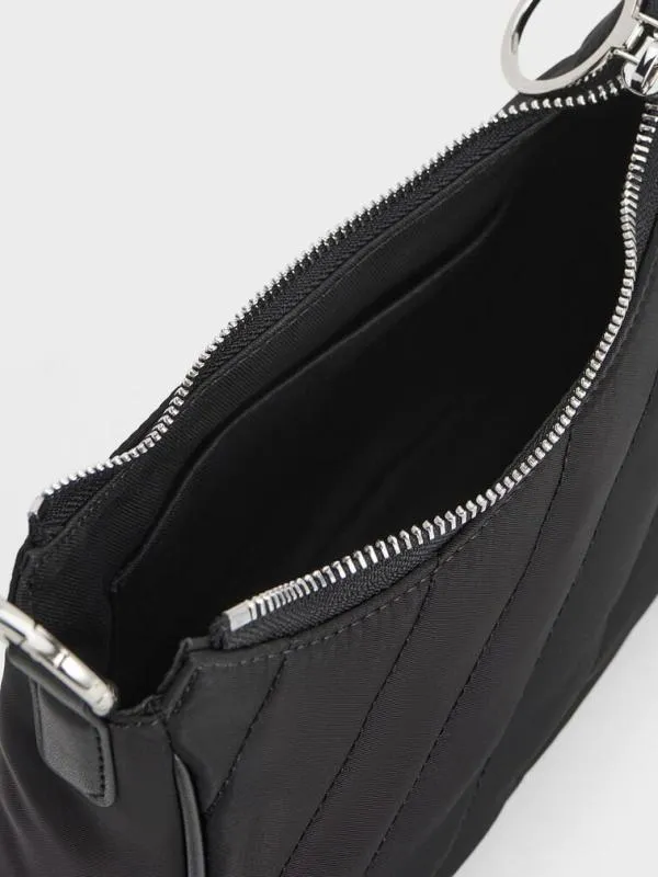 Women Philomena Nylon Puffy ChainStrap Crossbody Bag 8211 Noir CHARLES and KEITH Crossbody Bags