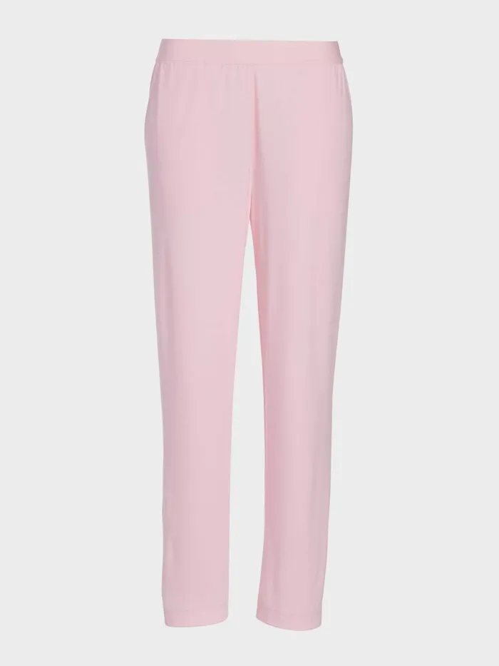 Women Pink Logo Straight Leg Pj Pant Pale Pink Peter Alexander Pants