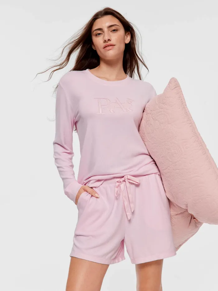 Women Pink Plush Mid Short Pink Peter Alexander Lounge