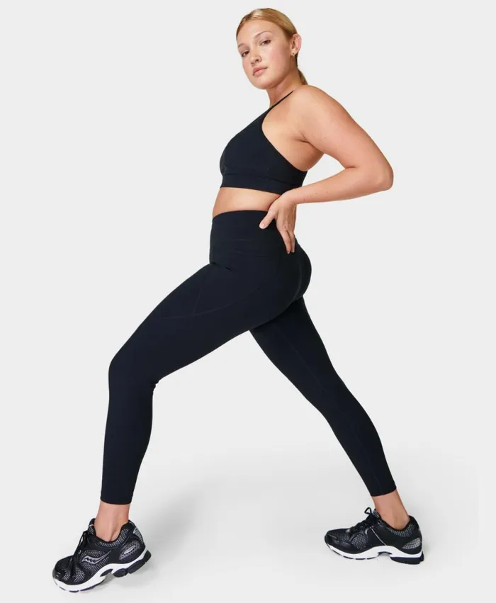 Women Power 78 Gym Leggings Black Sweaty Betty Pocketed