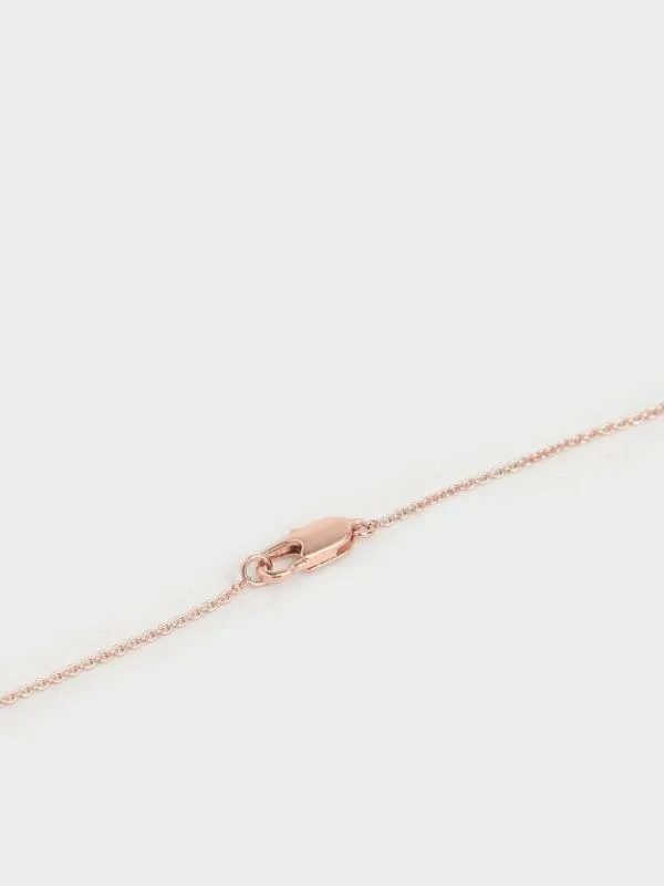 Women Princess Chain Necklace 8211 Rose Gold CHARLES and KEITH Necklaces