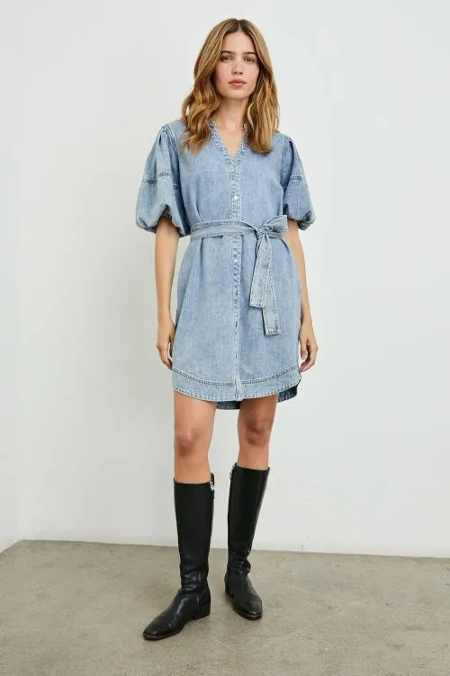Women Rails Denim Kingsley Dress Faded Indigo