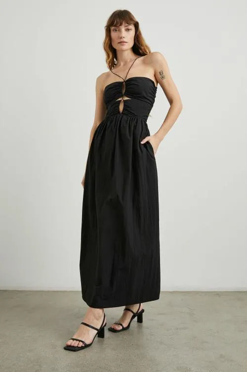 Women Rails Dresses and Rompers Silvia Dress Black Nylon