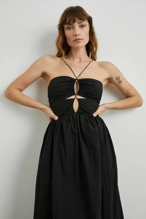 Women Rails Dresses and Rompers Silvia Dress Black Nylon