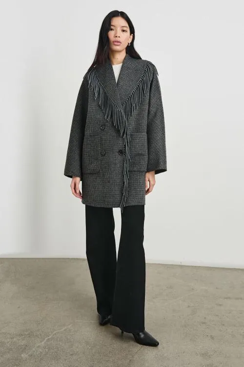 Women Rails Jackets and Coats Hugo Coat Charcoal Check Women Rails Jackets and Coats Hugo Coat Charcoal Check