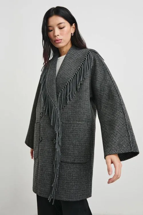Women Rails Jackets and Coats Hugo Coat Charcoal Check Women Rails Jackets and Coats Hugo Coat Charcoal Check