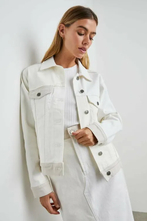 Women Rails Jackets and Coats Mulholland Jacket Ecru Patchwork