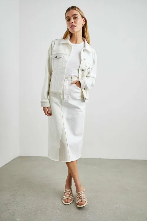 Women Rails Jackets and Coats Mulholland Jacket Ecru Patchwork