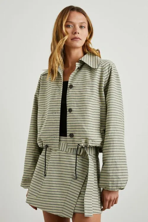 Women Rails Jackets and Coats North Jacket Sage Mini Check