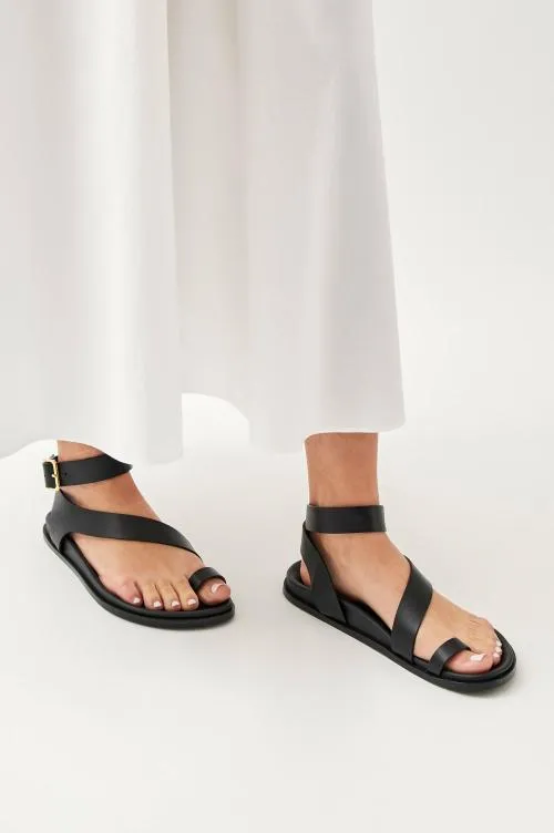 Women Rails Shoes and Accessories Alohas Myles Sandal Black Leather