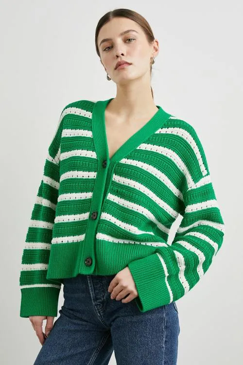Women Rails Sweaters Geneva Cardigan Kelly Stripe