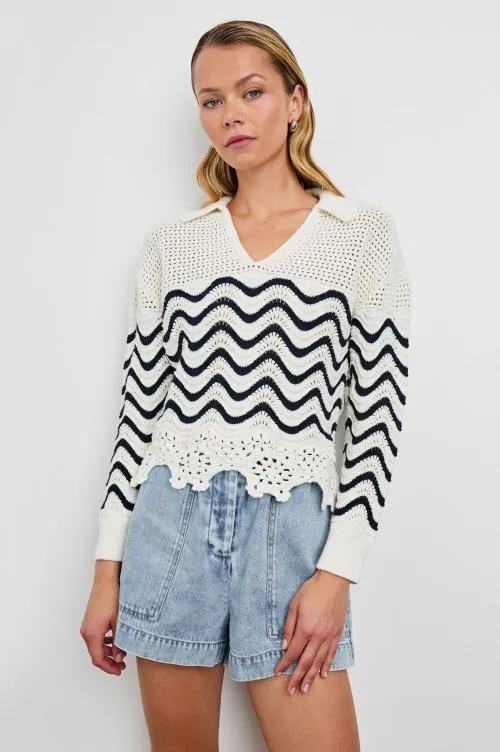 Women Rails Sweaters Louise Sweater Wave Stripe