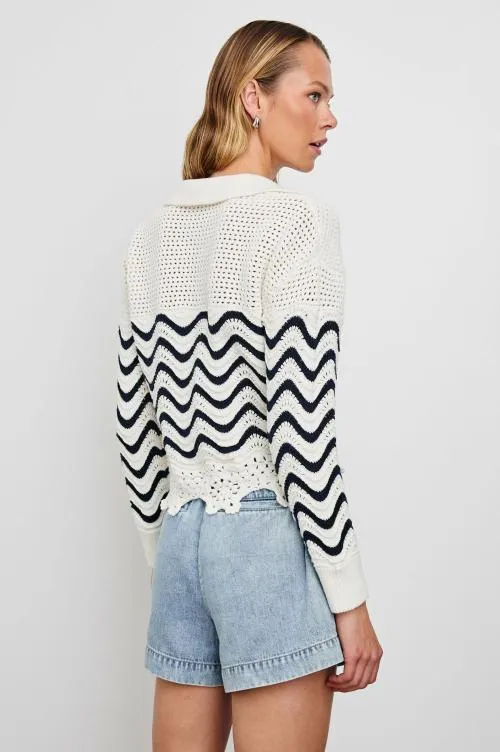 Women Rails Sweaters Louise Sweater Wave Stripe Women Rails Sweaters Louise Sweater Wave Stripe