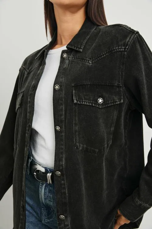Women Rails Tops August Shirt Jacket Faded Black Women Rails Tops August Shirt Jacket Faded Black