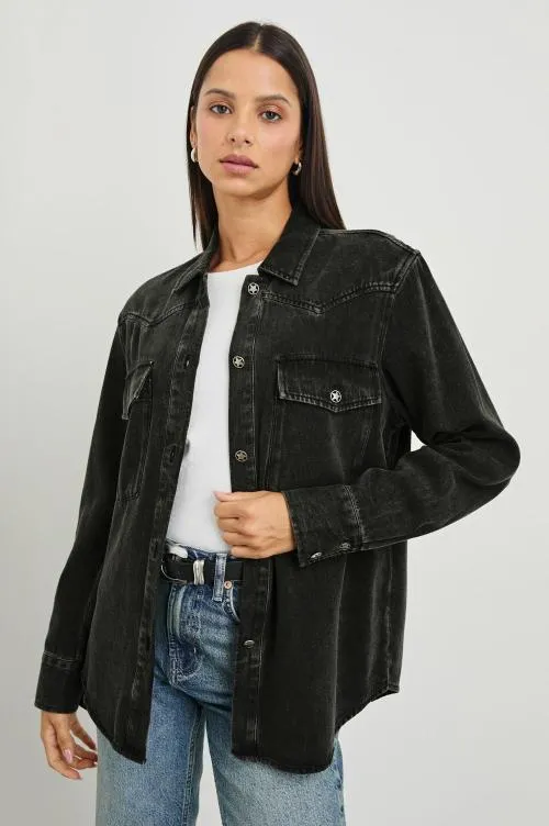 Women Rails Tops August Shirt Jacket Faded Black Women Rails Tops August Shirt Jacket Faded Black