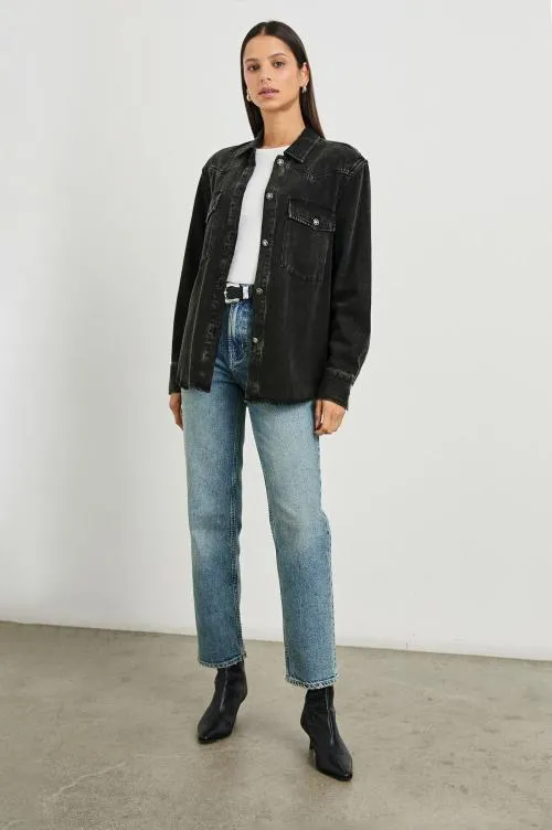 Women Rails Tops August Shirt Jacket Faded Black Women Rails Tops August Shirt Jacket Faded Black