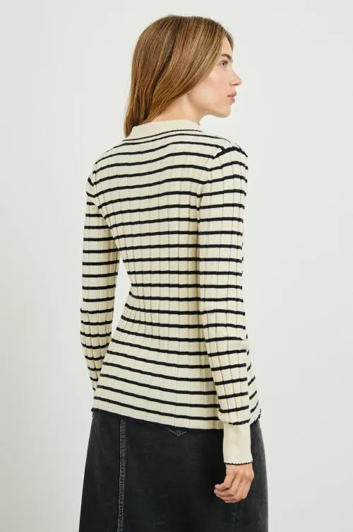Women Rails Tops Aurelia Top Ivory Navy Stripe