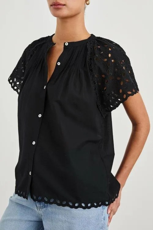 Women Rails Tops Cerise Shirt Black Women Rails Tops Cerise Shirt Black