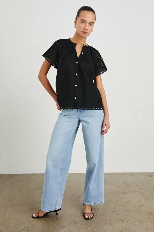 Women Rails Tops Cerise Shirt Black Women Rails Tops Cerise Shirt Black