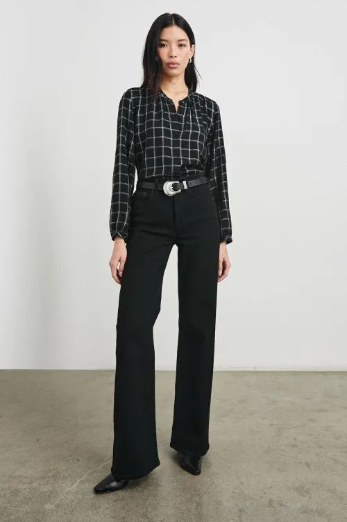 Women Rails Tops Eloise Shirt Silver Charcoal Onyx Women Rails Tops Eloise Shirt Silver Charcoal Onyx