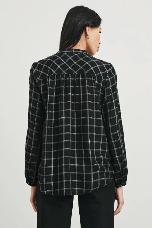 Women Rails Tops Eloise Shirt Silver Charcoal Onyx Women Rails Tops Eloise Shirt Silver Charcoal Onyx