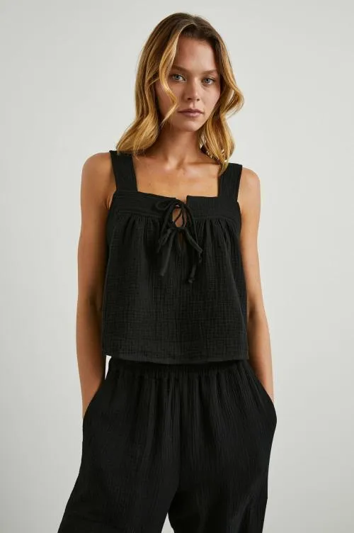 Women Rails Tops Enya Top Black Gauze