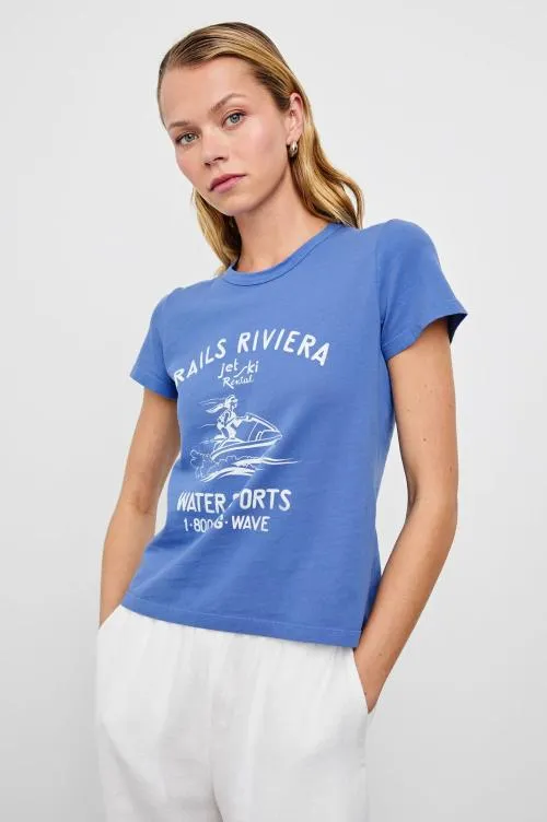 Women Rails Tops Fitted Crew Tshirt Rails Riviera Women Rails Tops Fitted Crew Tshirt Rails Riviera