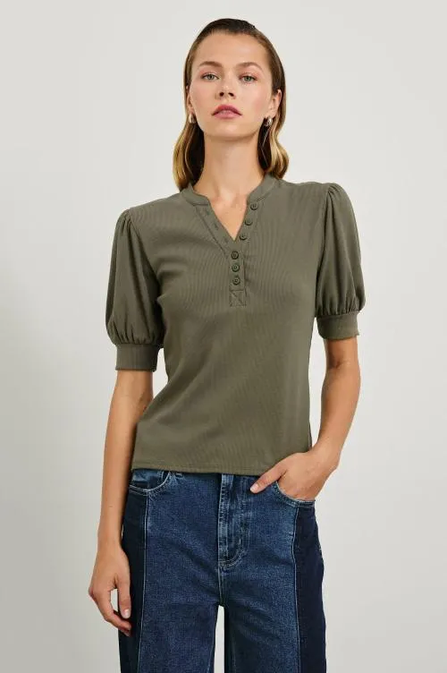Women Rails Tops Jewel Top Washed Olive