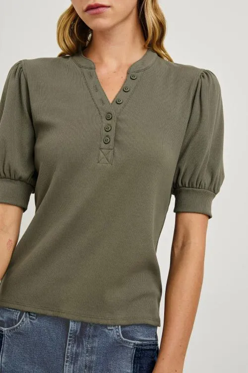 Women Rails Tops Jewel Top Washed Olive