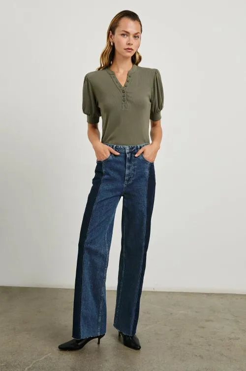 Women Rails Tops Jewel Top Washed Olive