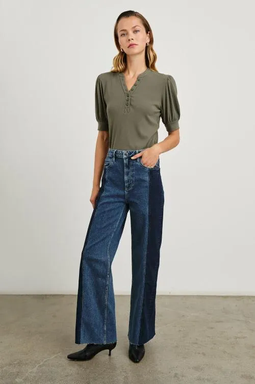 Women Rails Tops Jewel Top Washed Olive