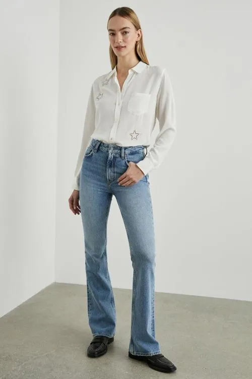Women Rails Tops Kate Shirt Ivory Eyelet Stars Women Rails Tops Kate Shirt Ivory Eyelet Stars