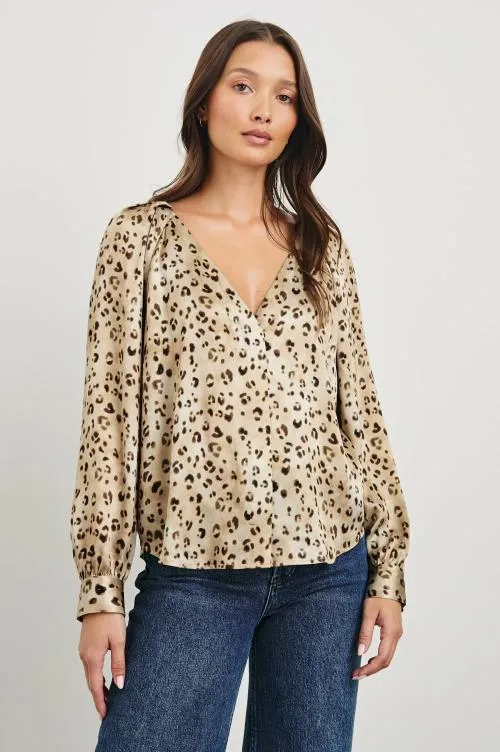 Women Rails Tops Sandra Top Champagne Leopard