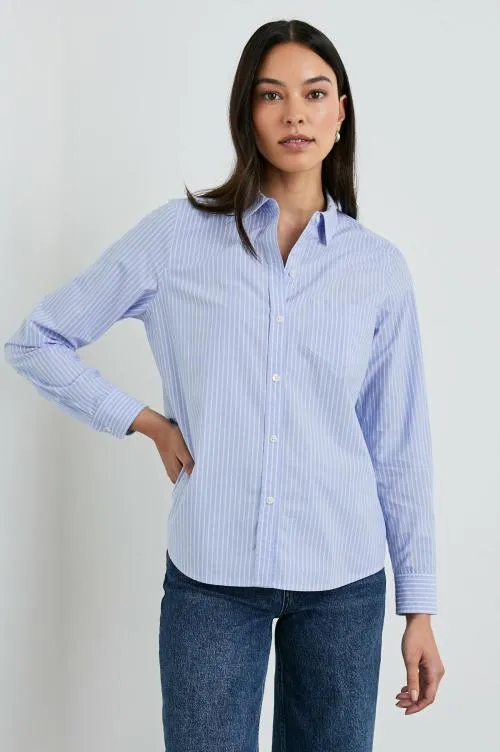 Women Rails Tops Stina Shirt Oxford White Stripe Women Rails Tops Stina Shirt Oxford White Stripe