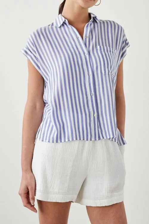 Women Rails Tops Whitney Shirt Blue White Stripe Women Rails Tops Whitney Shirt Blue White Stripe
