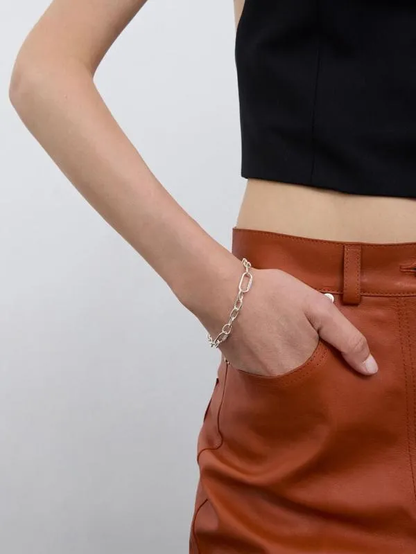 Women Reagan Crystal ChainLink Bracelet 8211 Silver CHARLES and KEITH Bracelets