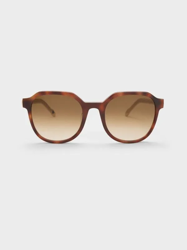 Women Recycled Acetate ChainLink Sunglasses 8211 T Shell CHARLES and KEITH Square Women Recycled Acetate ChainLink Sunglasses 8211 T Shell CHARLES and KEITH Square