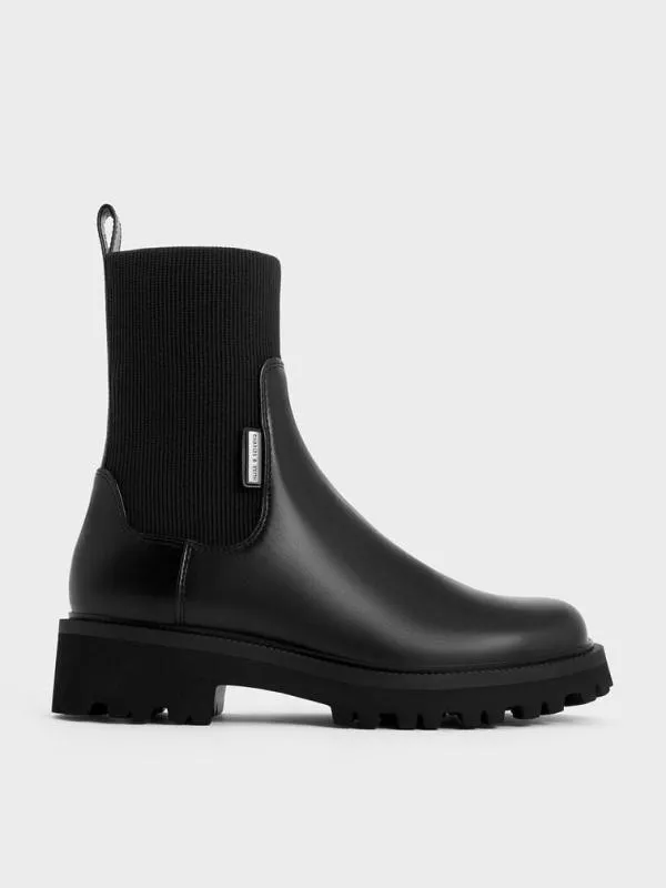 Women Remy RidgeSole Chelsea Boots 8211 Black CHARLES and KEITH Boots