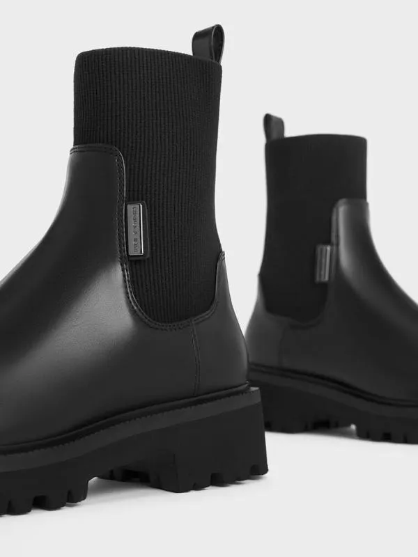 Women Remy RidgeSole Chelsea Boots 8211 Black CHARLES and KEITH Boots
