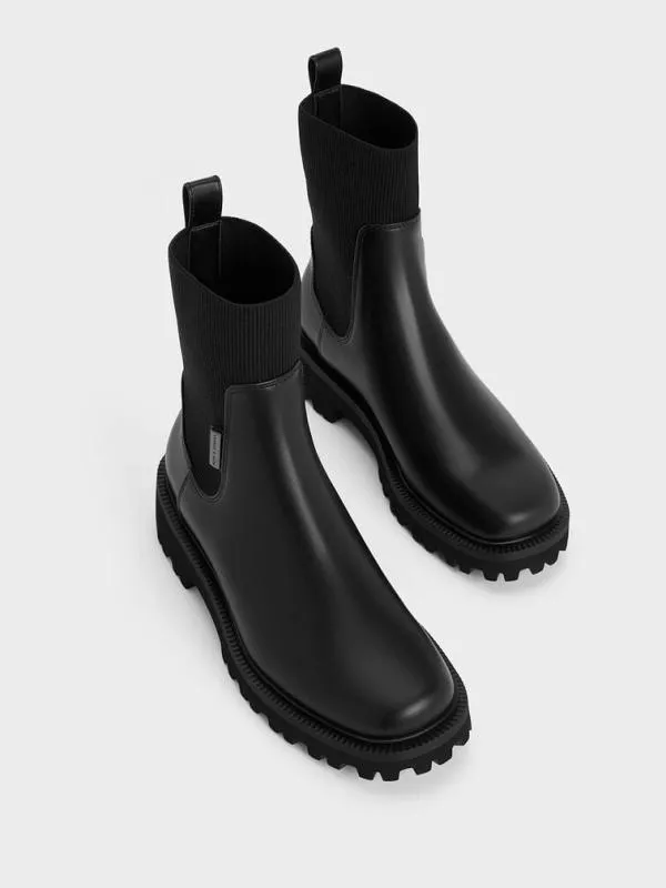 Women Remy RidgeSole Chelsea Boots 8211 Black CHARLES and KEITH Boots