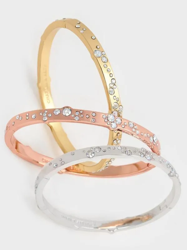Women Reverie Crystal Bangle 8211 Rose Gold CHARLES and KEITH Bracelets Women Reverie Crystal Bangle 8211 Rose Gold CHARLES and KEITH Bracelets