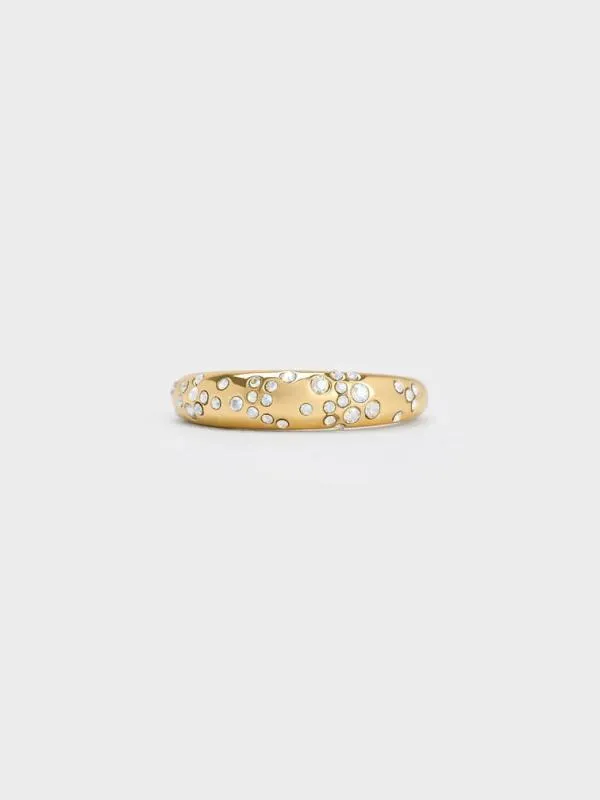 Women Reverie Crystal Dome Ring 8211 Gold CHARLES and KEITH Rings
