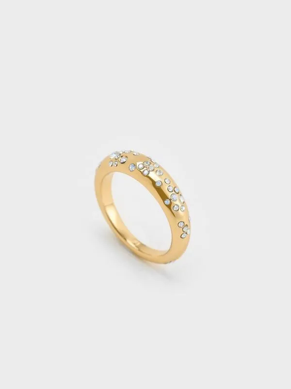 Women Reverie Crystal Dome Ring 8211 Gold CHARLES and KEITH Rings Women Reverie Crystal Dome Ring 8211 Gold CHARLES and KEITH Rings