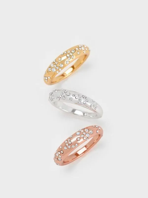 Women Reverie Crystal Dome Ring 8211 Gold CHARLES and KEITH Rings Women Reverie Crystal Dome Ring 8211 Gold CHARLES and KEITH Rings