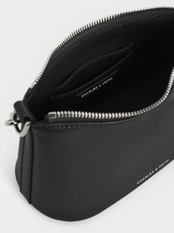 Women Robyn Elongated ChainHandle Bag 8211 Noir CHARLES and KEITH Crossbody Bags