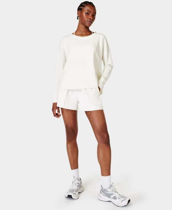 Women Sand Wash Cloudweight Short Lily White Sweaty Betty Shorts Skirts