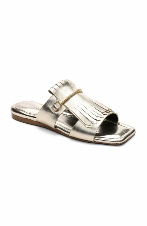 Women Sandals Liverpool Los Angeles Dana Point Kiltie Flat Sandal Lt Gold