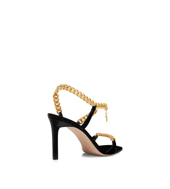 Women Sandals Tom Ford Shiny Leather Zenith Sandal Black Women Sandals Tom Ford Shiny Leather Zenith Sandal Black